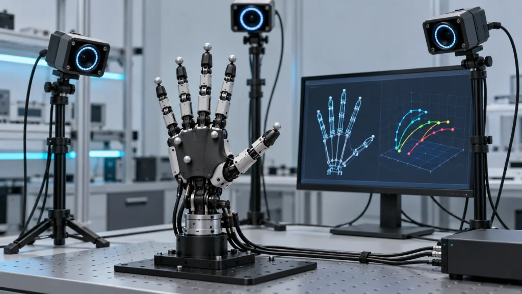 Dexterous hand and optical motion capture application concept