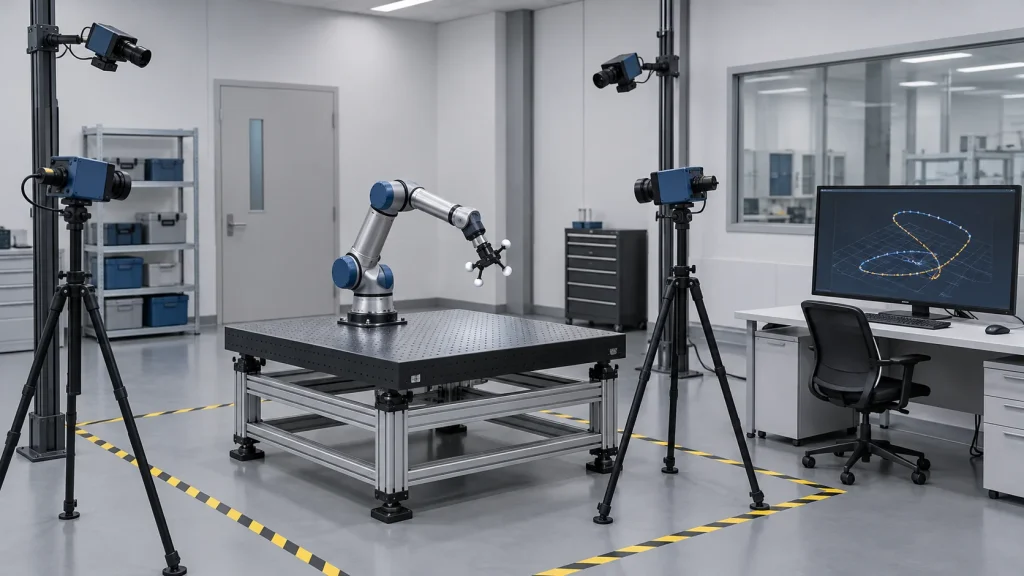 Optical robot trajectory observation laboratory concept