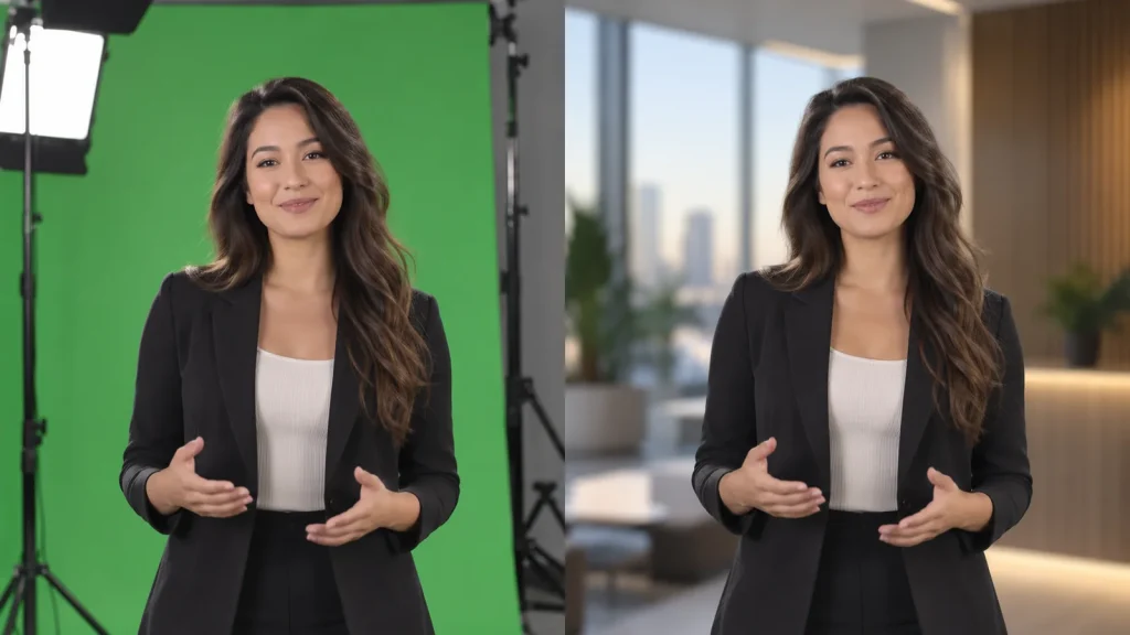 Background replacement concept, not a product test