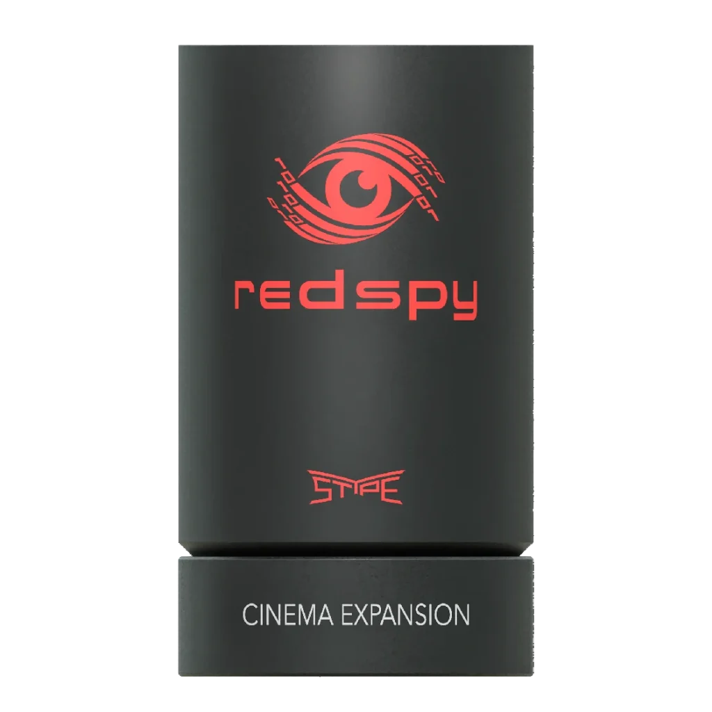 RedSpy optical tracking camera assembly, pictured with a Cinema Expansion module
