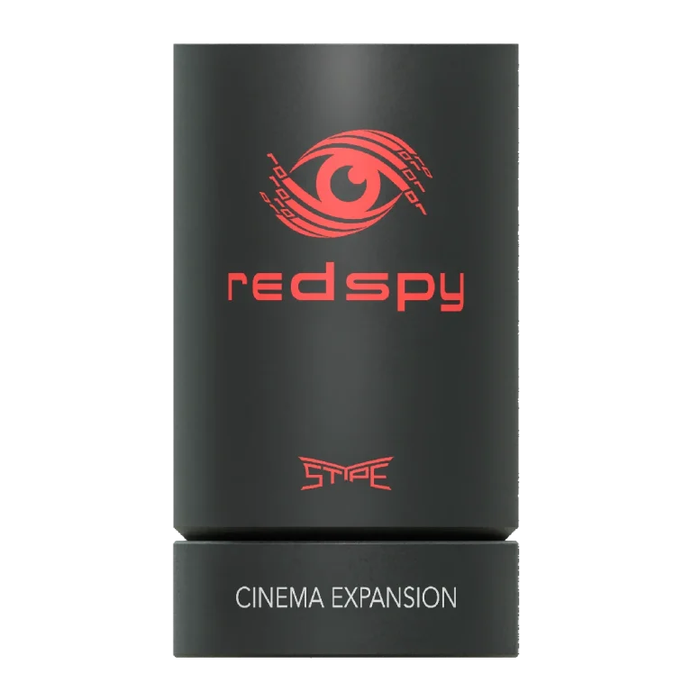 RedSpy optical tracking camera assembly, pictured with a Cinema Expansion module